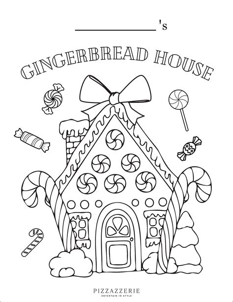 20 Free Printable Gingerbread House Coloring Pages Ev