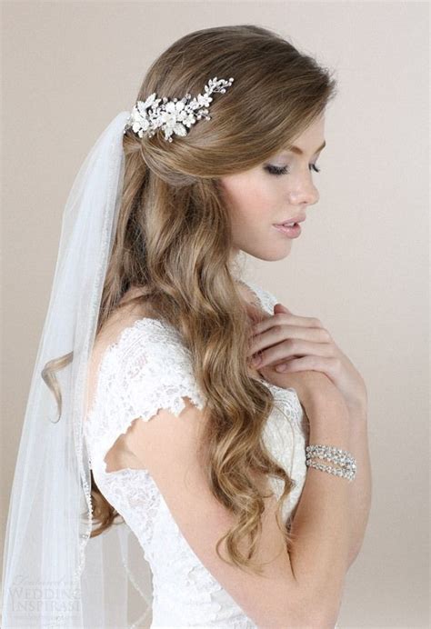 this bridal hairstyles down with veil for short hair best wedding hair for wedding day part