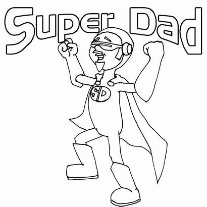 Coloring Dad Pages Super Fathers Father Daddy