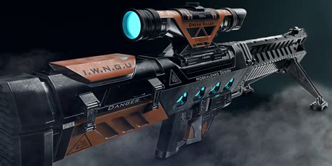 Artstation Sci Fi Sniper Rifle Black Future Design