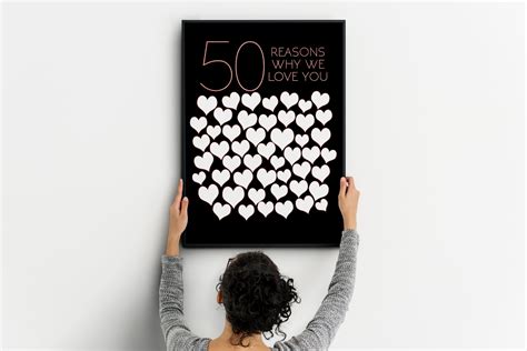 50 Reasons We Love You 50th Birthday Party Decoration Etsy