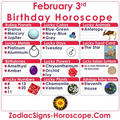 February 3 Zodiac Complete Birthday Personality And