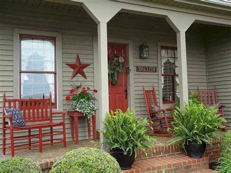 45 Amusing Rustic Farmhouse Porch Decor Ideas Country Front Porches