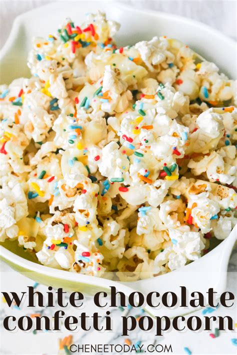 How To Make A Super Easy Funfetti Popcorn Recipe With White Chocolate