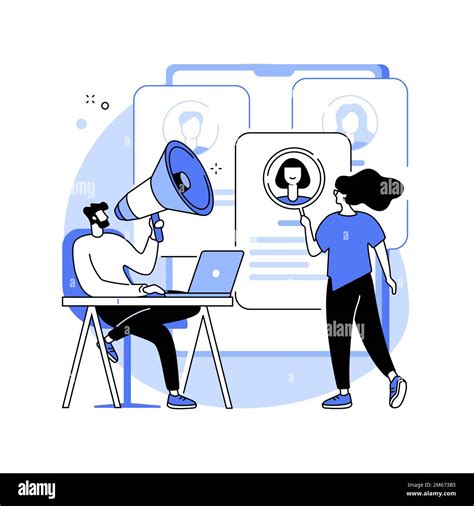 Hiring employee abstract concept vector illustration. Human resources