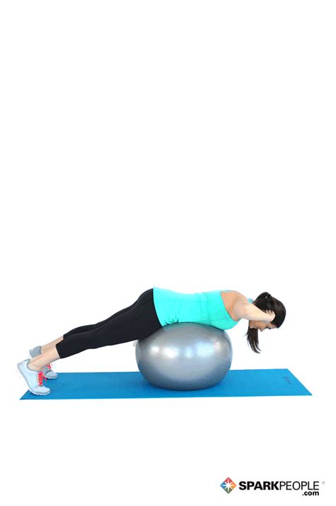 Back Extension With Ball Exercise Demonstration Sparkpeople