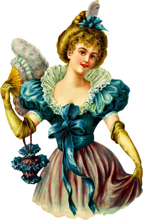 Free Victorian Woman With Purse Clipart
