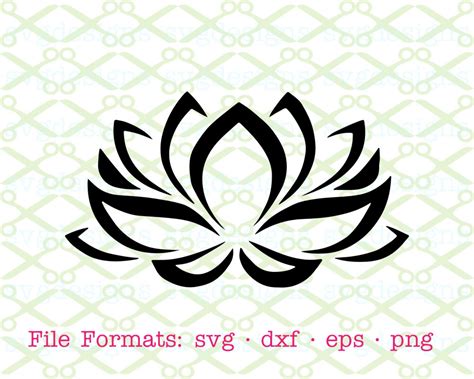 Lotus Flower Svg File Cricut And Silhouette Files Svg Dxf Eps Png