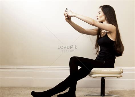 Young Woman Taking Selfie Picture And Hd Photos Free Download On Lovepik