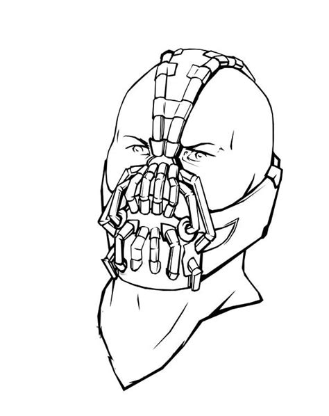 Bane Batman Special Breathing Mask Coloring Pages Best Place To Color