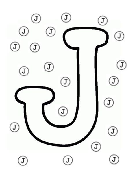 Letter J Coloring Worksheet For Preschool Kindergarten Worksheets