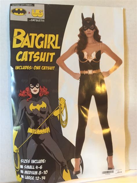 Dc Comics Batman Batgirl Sexy Catsuit Bodysuit Costume And Wig Cape