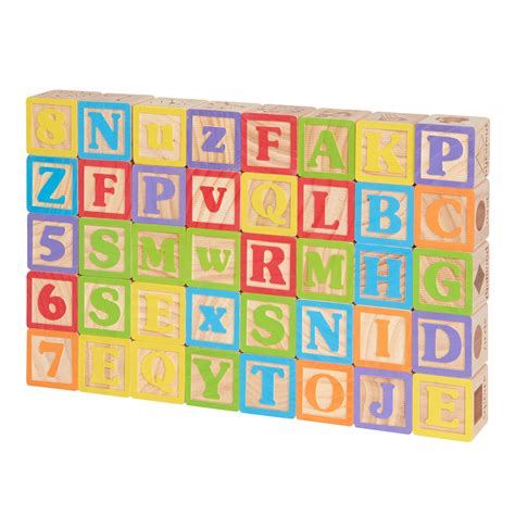 Wooden Toy Building Blocks Lot Alphabet Letters Numbers Baby And Toddler