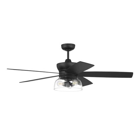 Craftmade Gibson 52 In Indoor Dual Mount Flat Black Finish Ceiling Fan With Smart Wi Fi Enabled