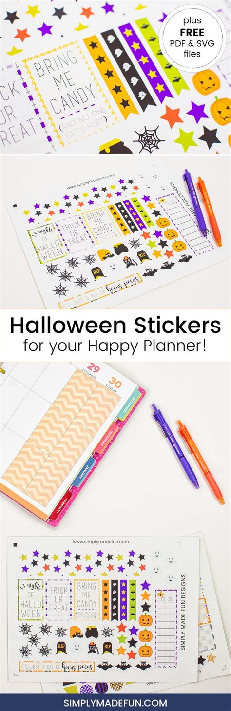Make Your Own Happy Planner Halloween Stickers Happy Planner Free