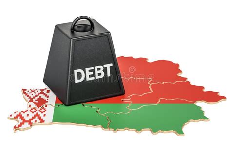 belarusian national debt or budget deficit financial crisis con stock illustration
