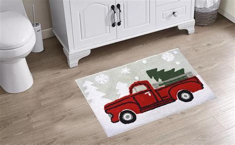 Gilbins Christmas Holiday Decor Square Pick Up Truck With