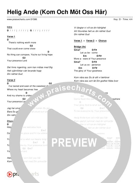 helig ande kom och möt oss här simplified chords pdf praisecharts