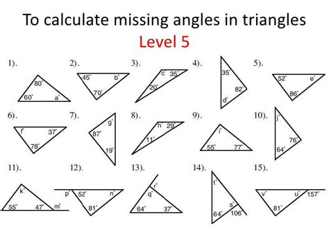 Triangles Identifying And Finding Missing Angles Triangle Math
