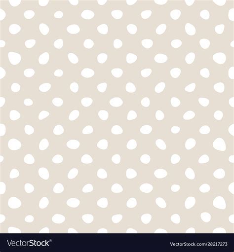 White Polka Dots On Nude Seamless Background Vector Image