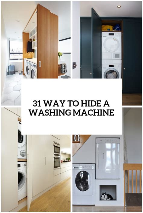 The first step is to measure your stacked washer/dryer so you can see how high/wide/deep your cabinet needs to be. 23 ways to hide a washing machine cover | Cabinet design ...