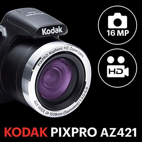 Kodak Pixpro Astro Zoom Az421 Bk 16mp Digital Camera With 42x Optical
