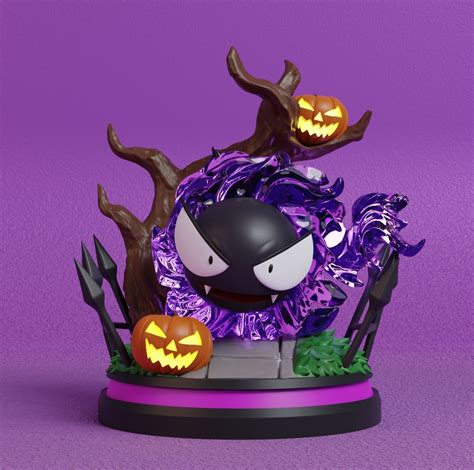 Stl File Pokemon Gastly Halloween Figure・3d Print Object To Download