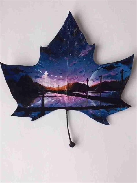 7 Easy Incredible Art On Leaves Leaf Painting Ideas For Home Decor