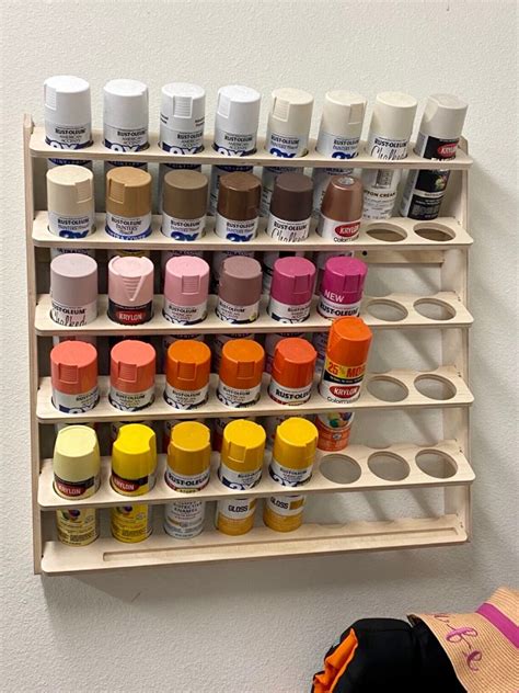 Wall Mount Storage Holder Rack 40 Can Spray Paint Storage Etsy
