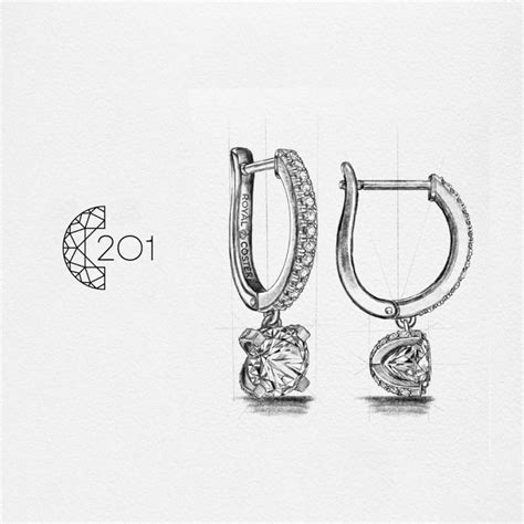 Sketches Of The Royal 201 Signature C Collection Earrings Jewelry