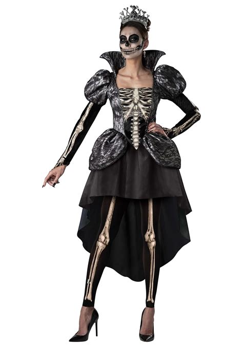 Womens Skeleton Queen Halloween Costume