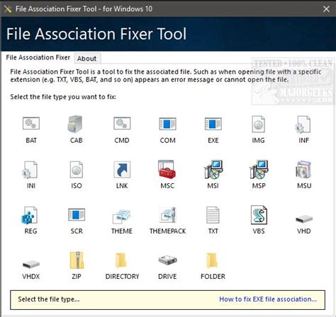 Repair Multiple Windows 10 File Association Issues With File