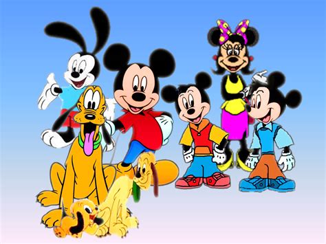 mickey mouse morty and ferdie fieldmouse mickey s nephews amelia fieldmouse morty and fe