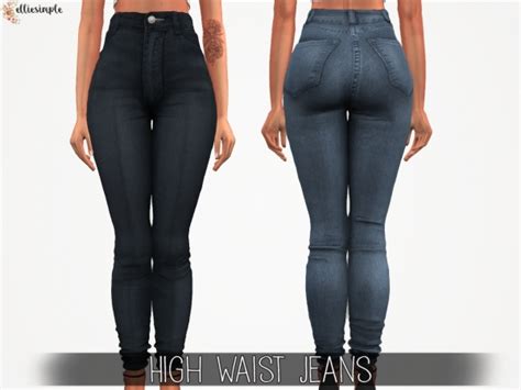 Elliesimple High Waist Jeans The Sims 4 Download Simsdomination