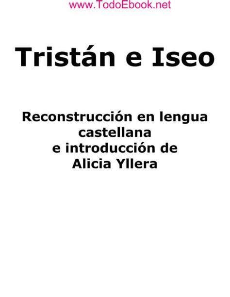 Libro Tristan E Iseo Pdf
