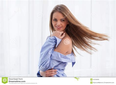 Photo Of Beautiful Woman With Nude Shoulder Stock Image Image Of