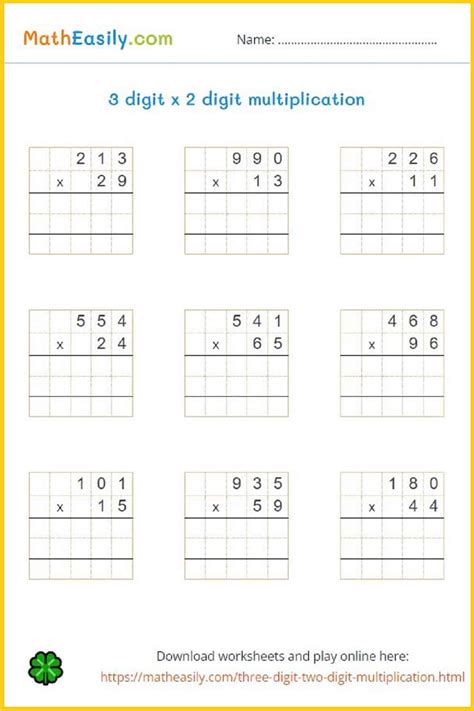 Multiplying 3-digit by 2-digit numbers