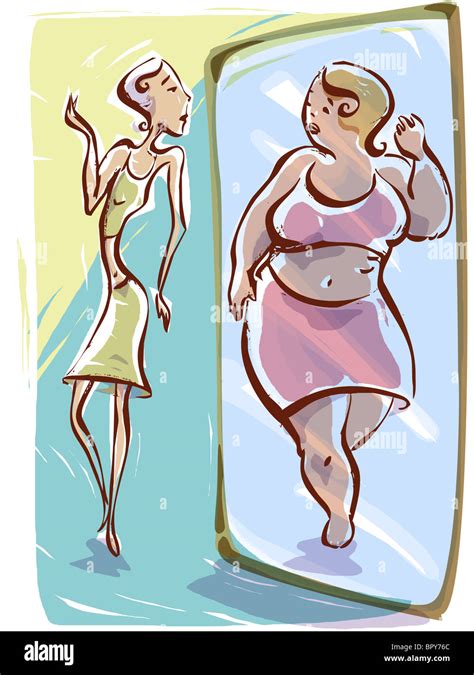Anorexia Nervosa Woman Illustration Fotos Und Bildmaterial In Hoher