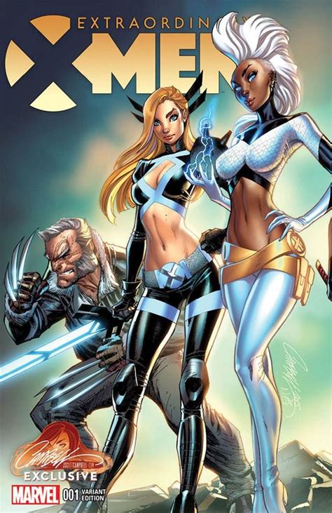 Extraordinary X Men 1 Variant Cover By J Scott Campbell Colours By