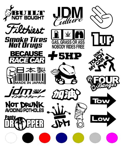 free shipping 10 random jdm car stickers decal pack lot tuner racing funny euro ebay