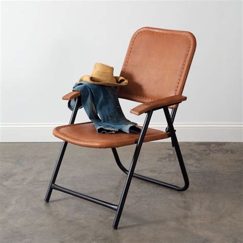 Vintage Folding Leather Chair 1500x1500 