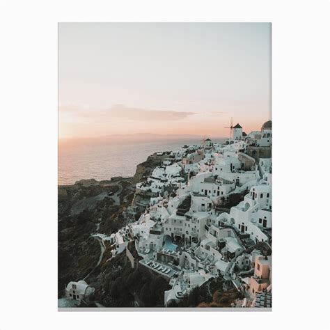 Santorini Sunset Canvas Print By Boho Styler Studio Fy