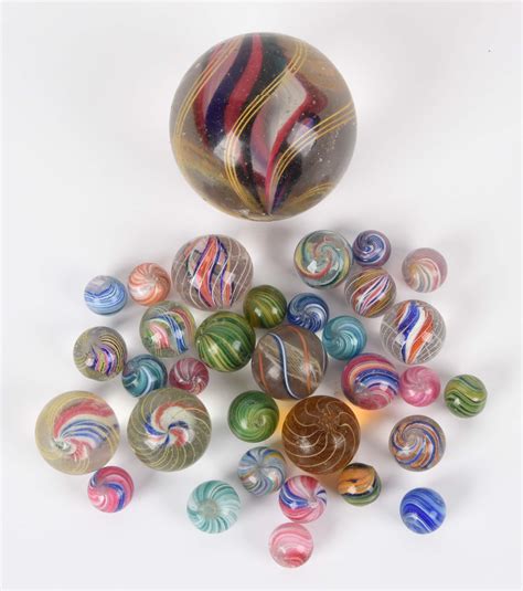 Lot Detail Large Lot Of Handmade Marbles