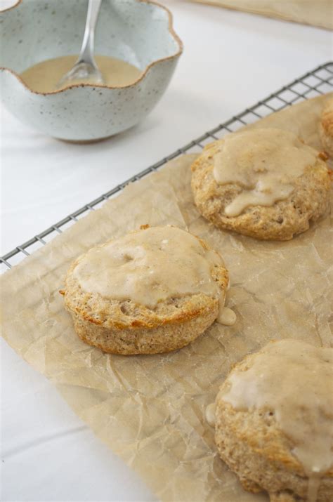 Banana Scones With Brown Sugar Cinnamon Glaze Flavor The Moments