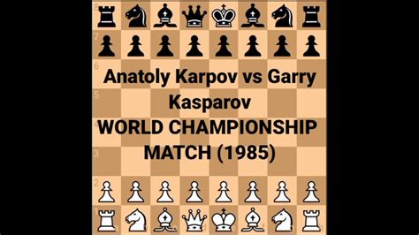 Karpov Vs Kasparov World Championship Match 1985 Chessgambit630