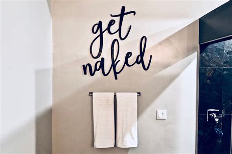 Get Naked Bathroom Wall Sign Homebnc