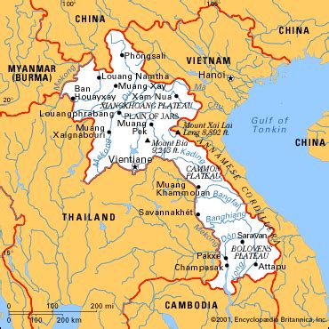 Laos Haritası Laos