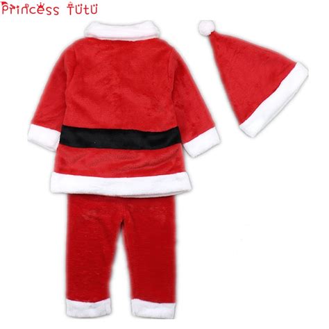 Christmas Costume Coat Trouser Set 0 3 Years Santa Claus Kids Clothes
