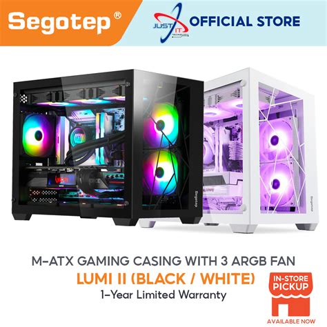 Segotep Slath MINI ITX Gaming Case With 2 120mm ARGB Fans GPU