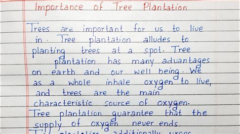 Paragraph On Importance Of Tree Plantation Tree Plantation Paragraph